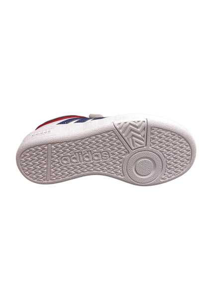 Adidas Hoops Sneakers Bambino Bianco Blu Rosso - Scarpe Ginnastica Velcro
