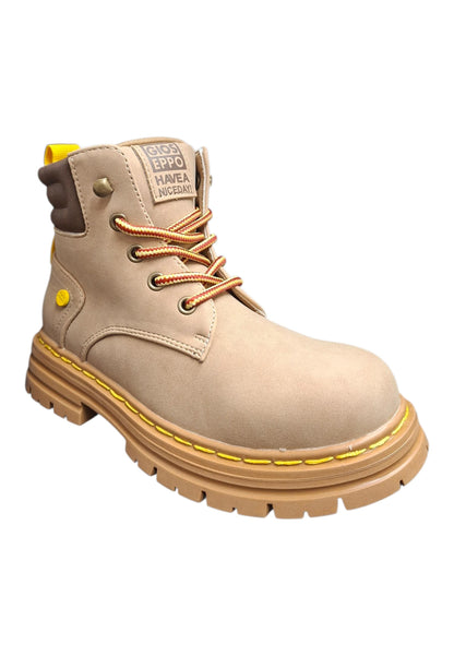 Boscaiolo bambino Gioseppo Ruxley camel marrone pelle lacci casual style