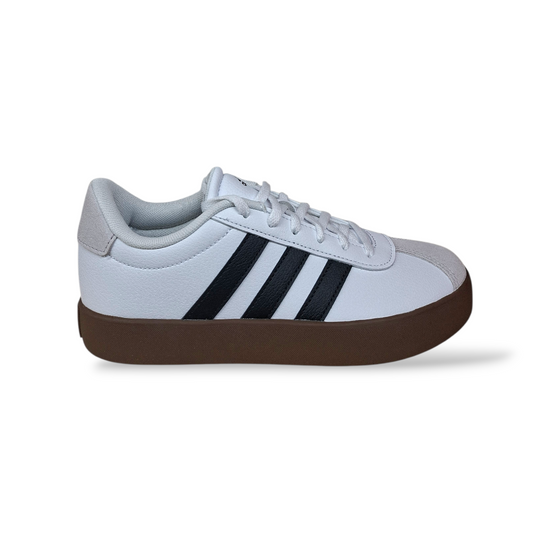 Scarpe sneakers Bambini e ragazzi adidas vl court 3.0 ID9062 bianco-nero-beige laccio