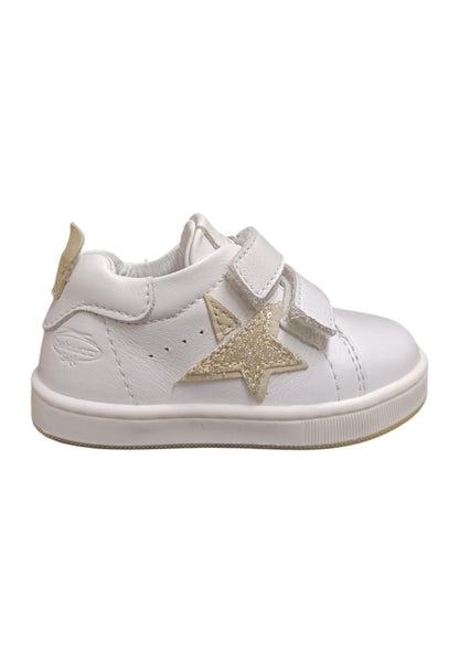 Scarpe sneakers Bambine balducci cita  bianco-dorato velcro