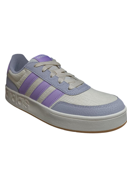 Scarpe sneakers Bambine e ragazze adidas rapid court  bianco-rosa-grigio velcro