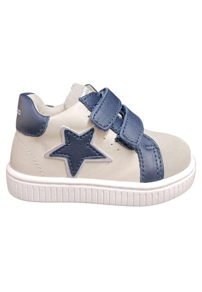 Sneakers primi passi bambino Balducci Cita bianco blu pelle - Freschezza classica con velcro