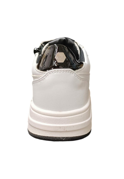 Scarpe sneakers Unisex bambini cult OTRO  bianco-nero laccio e zip laterale