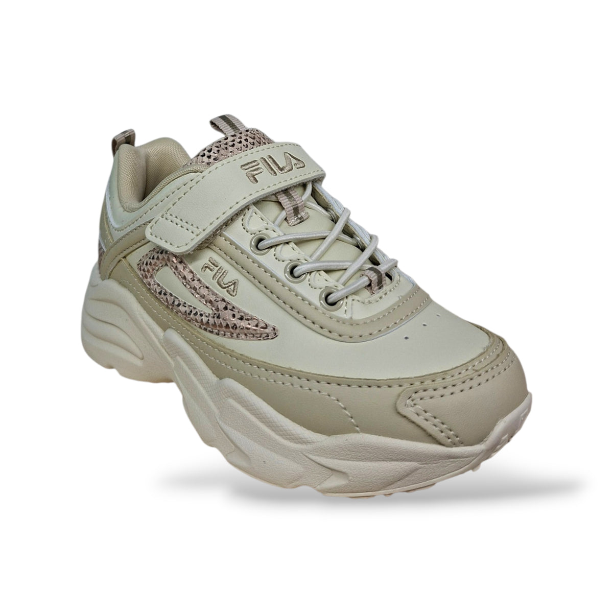 scarpe-pelle-bambine-fila-skye-beige-cipria-laccio-elastico-strappo-scuola-primaria-femminili-scarpetteria-gica-trani
