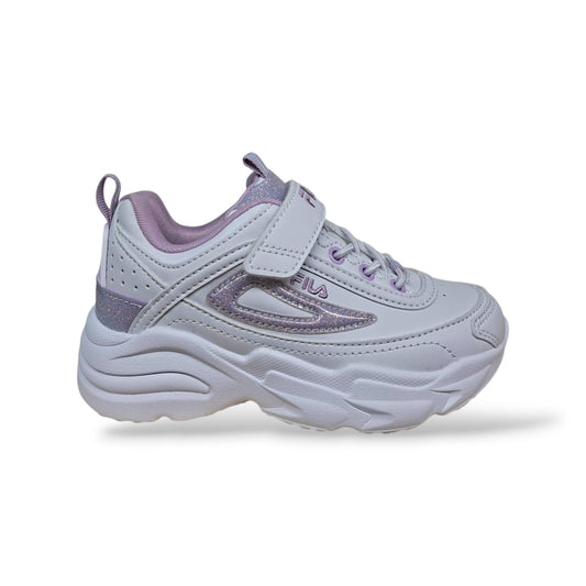 fila-skye-ffk0268-sneakers-bambine-bianco-lilla-pelle-laccio-elastico-velcro-taglie-28-35-scarpetteria-gica-trani
