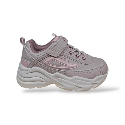 fila-skye-ffk0268-sneakers-bambine-cipria-bianco-pelle-laccio-elastico-velcro-taglie-28-35-scarpetteria-gica-trani
