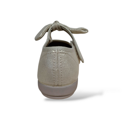 Ballerine bambina VUL-LADI champagne velcro cerimonia eleganti
