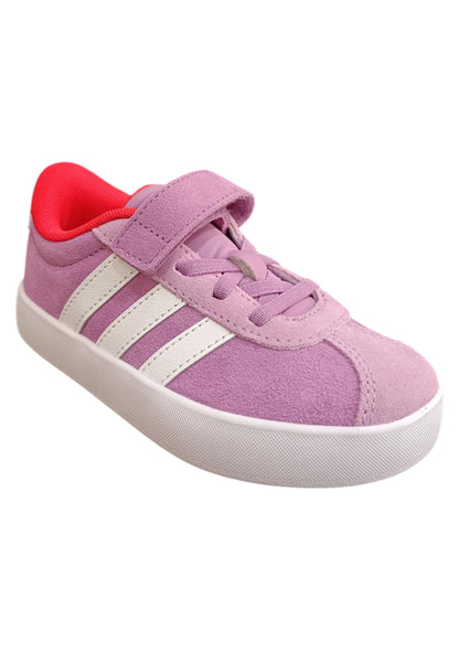 sarpe sneakers Bambini e ragazzi adidas GRAND COURT viola-bianco laccio elastico e velcro