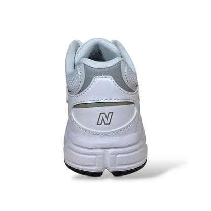 Sneakers bambino New Balance 408 bianche argento laccio