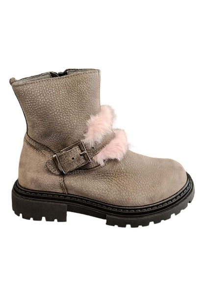 Stivaletti bambina Balocchi BLK STK fango pelle - Stile italiano con zip laterale
