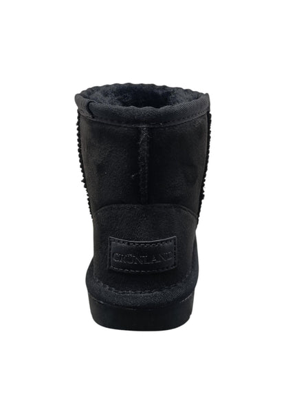 Stivaletti bambina Grunland Junior Crom nero suede - Stile caldo con elastico