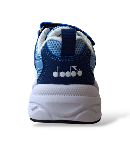 Diadora Alley 101.183109 – Scarpe Bambino Blu Celeste | Scamosciato e Doppio Velcro | Taglie 22-27