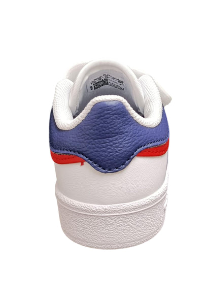 sarpe sneakers Bambini e ragazzi adidas hoops  bianco-blue-rosso velcro