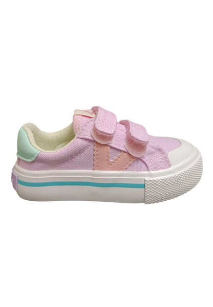 Scarpe sneakers Bambine e ragazze Victoria tribu  rosa-celeste-arancione velcro