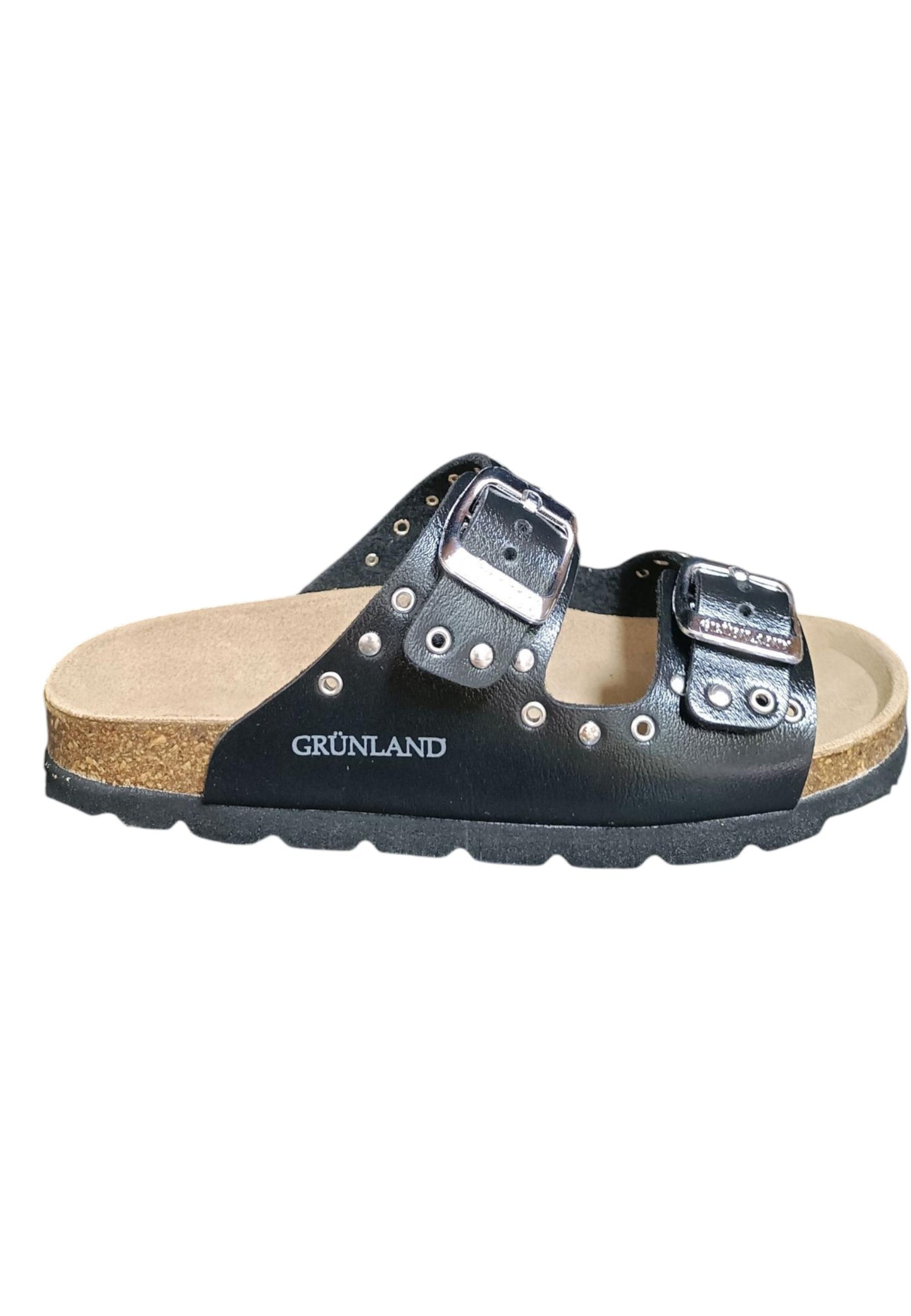 Scarpe ciabatta Bambini e ragazzi Grunland Junior 0739  NERO fibia