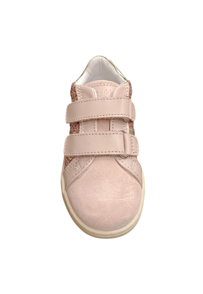 Sneakers bambina Balducci Lynn cipria glitter multicolor oro pelle - Magia scintillante con zip