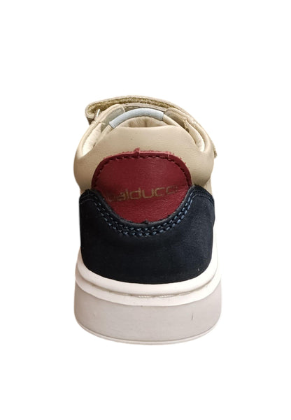 Sneakers primi passi bambino Balducci Cita bianco blu pelle - Freschezza marina con velcro