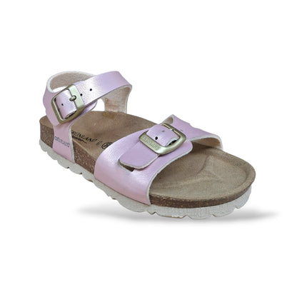 Sandalo Bio Sughero Bambine e Ragazze Grunland Junior Luce Pink – Fibia Sottopiede Sughero EVA