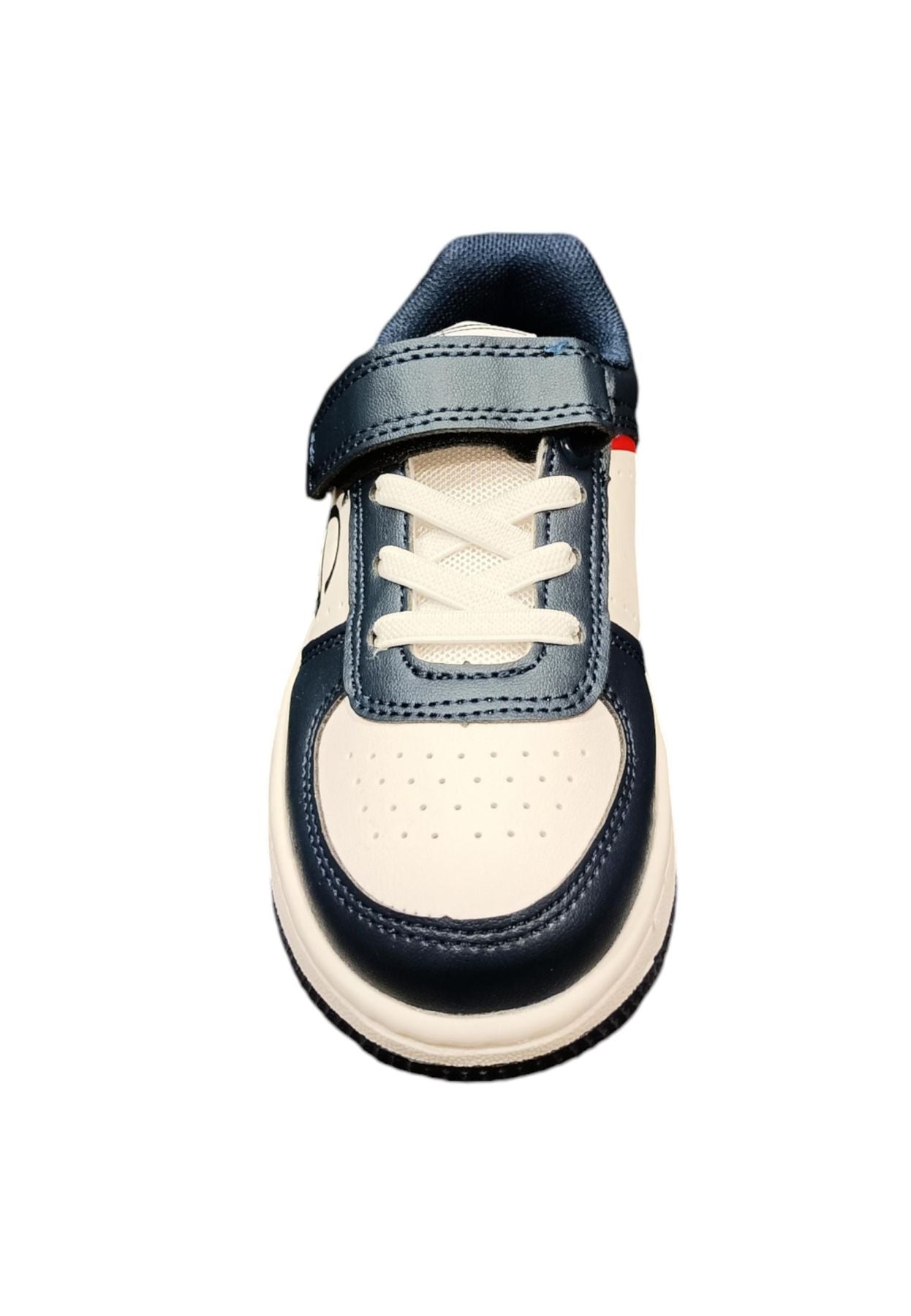Scarpe snekears Unisex bambino Sergio Tacchini ROMA  bianco-blue-rosso laccio elastico e velcro