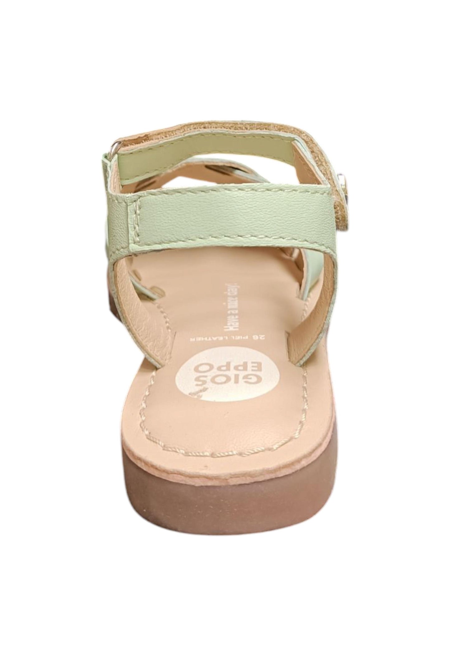 Sandalo bambina Gioseppo Rowley menta pelle velcro comfort elegance