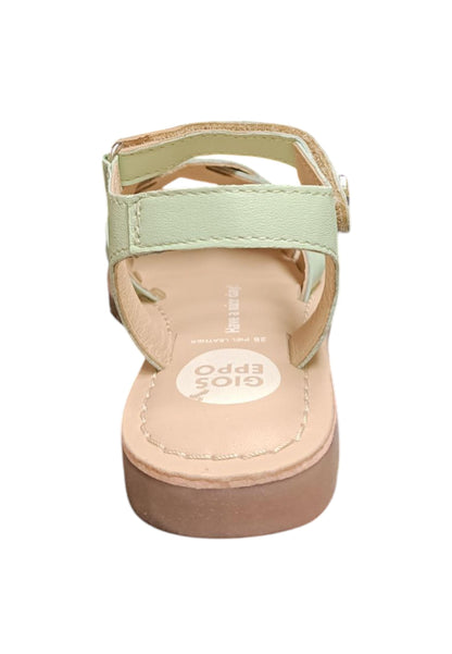 Sandalo bambina Gioseppo Rowley menta pelle velcro comfort elegance