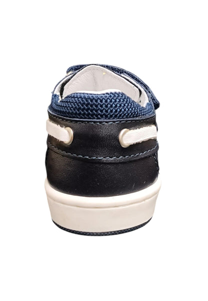 Mocassino primi passi Balducci Cita blue bianco pelle velcro anatomico