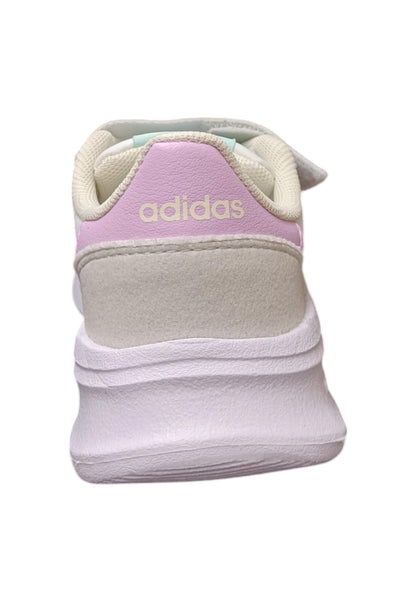 Scarpe sneakers Bambine e ragazze adidas RUN70s  bianco-grigio-fuxja-verde acqua laccio elastico e velcro