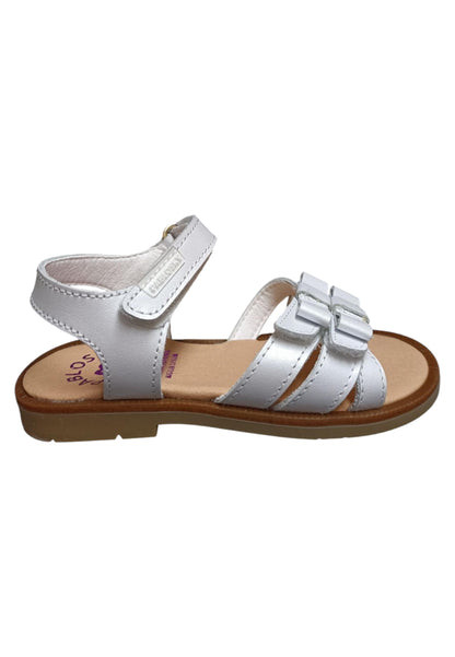 Sandalo bambina Pablosky Napa bianco pelle velcro comfort anatomico