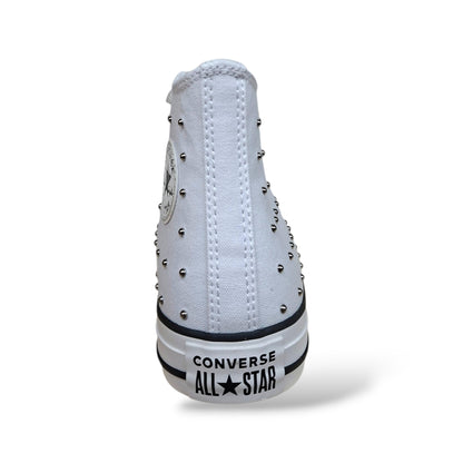 Converse Chuck Taylor Sneakers Bambine Ragazze Bianco | Taglia 27-40 | Tela Borchie | Scarpetteria Gica