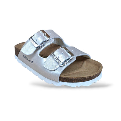 Ciabatta Bio Sughero Bambine e Ragazze Grunland Junior Luce Perla – Sottopiede Sughero EVA