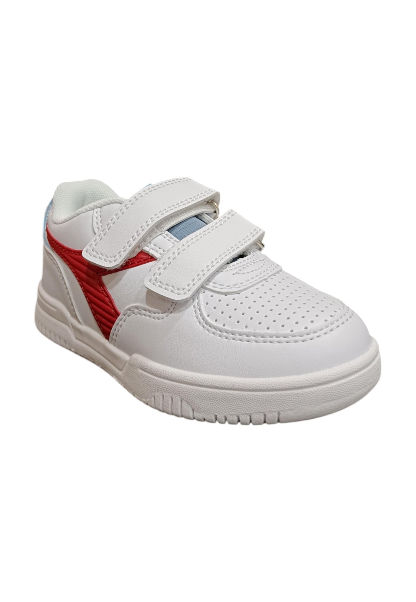 Scarpe sneakers Bambini e ragazzi Diadora RAPTOR  bianco-rosso velcro