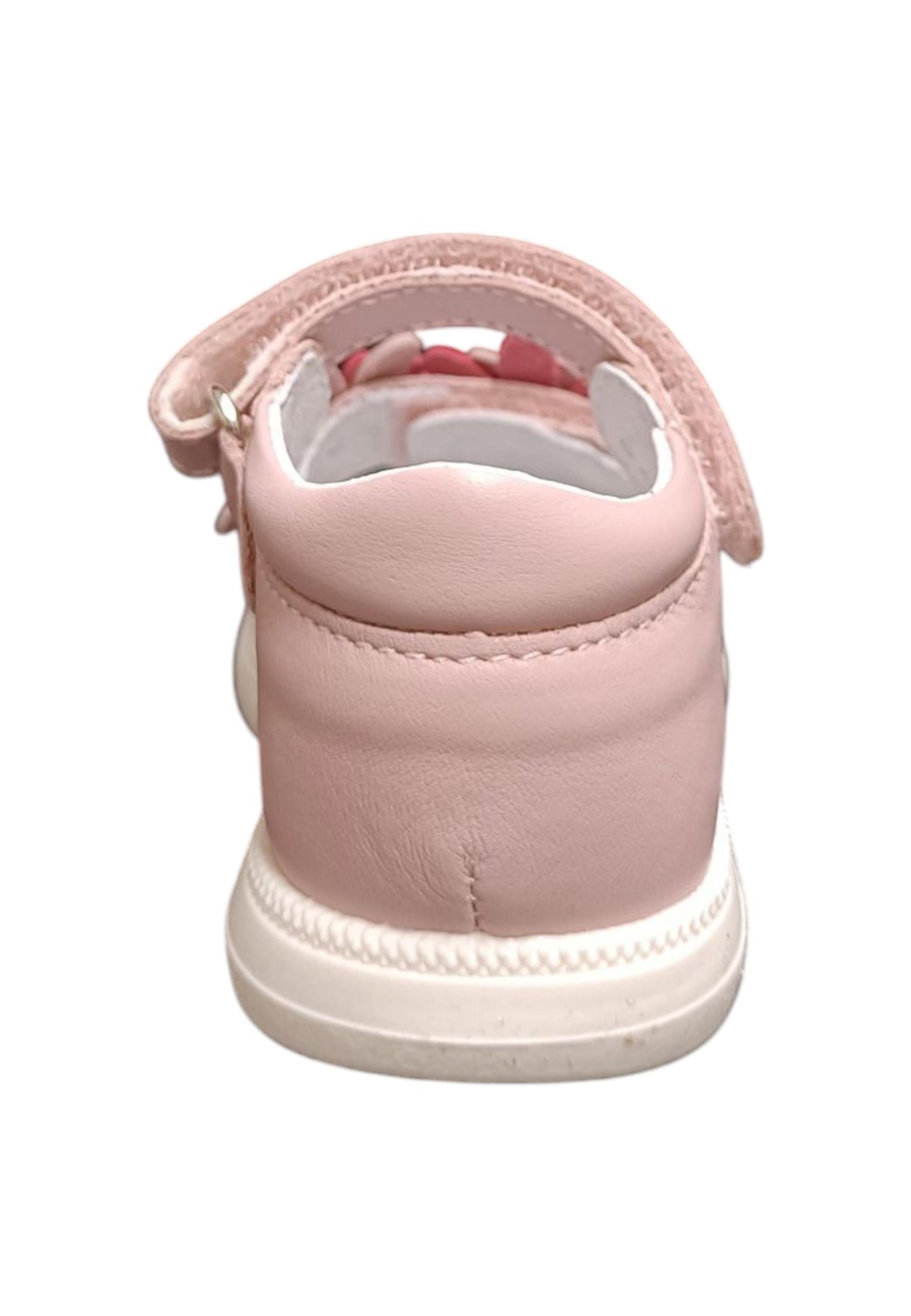 Sandalo bambina Balocchi Paris cipria pelle - Sandalo tallonato primi passi con velcro