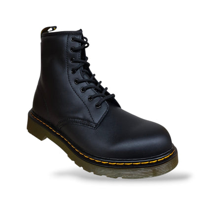 Dr. Martens 1460 Softy Anfibio Ragazzi e Donna Nero | Pelle Softy Morbida Zip Laterale Lacci Iconico Punk Rock | Taglie 37-38.5 | Scarpetteria Gica