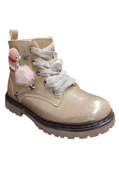 Anfibio bambina XTI Botin cipria rosa pelle zip laterale urban style