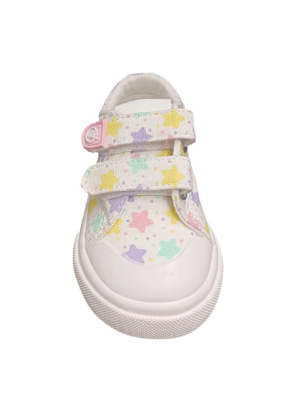 Scarpe sneakers bambina Conquitos TESH  bianco-multicolore velcro