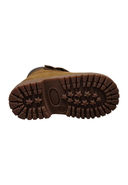 Boscaiolo bambino Grunland Junior Puof ocra pelle velcro comfort premium