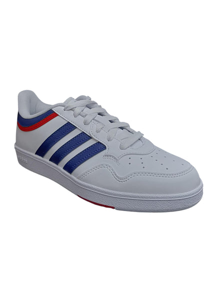 sarpe sneakers Bambini e ragazzi adidas hoops  bianco-blue-rosso laccio