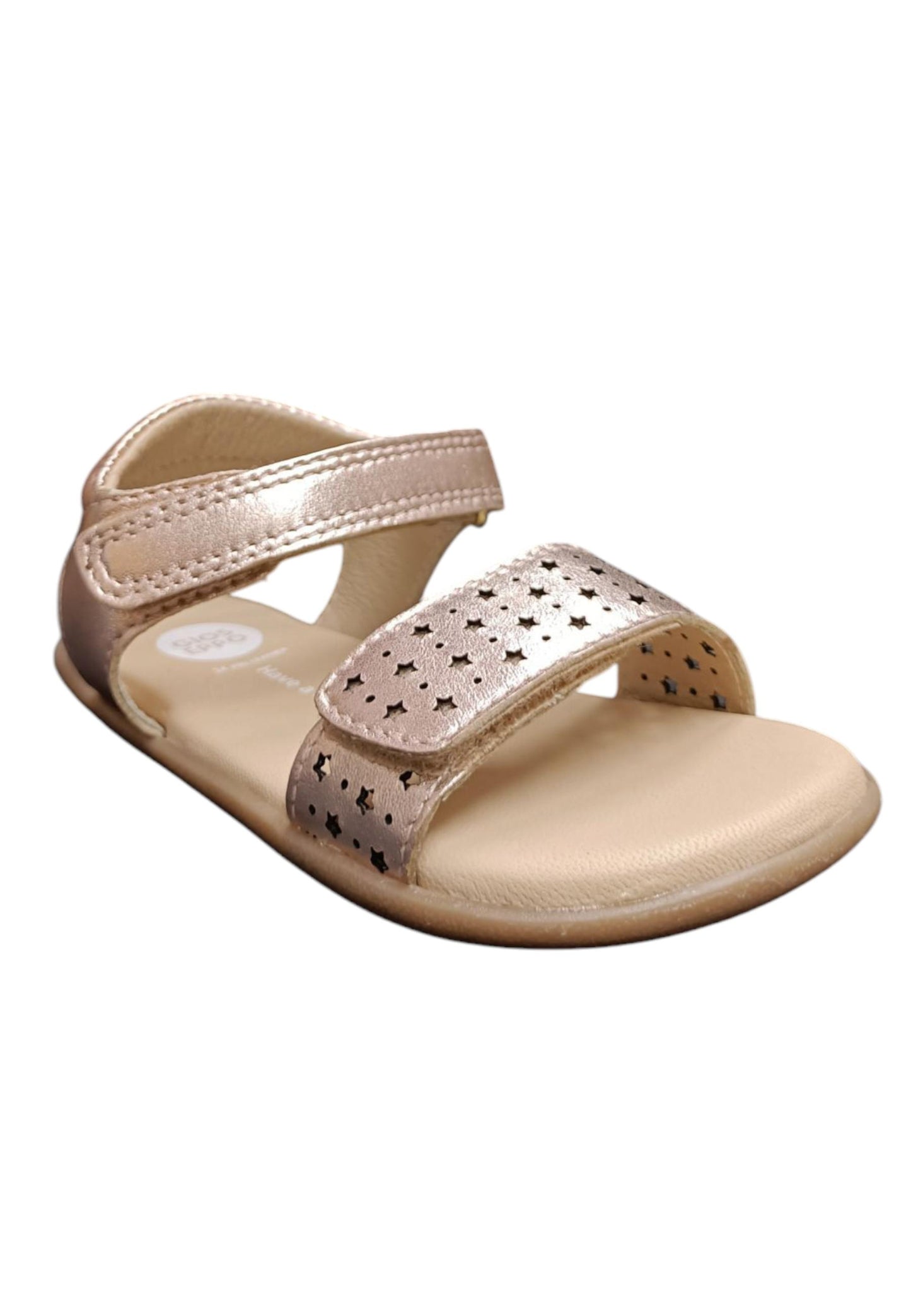 Sandalo bambina Gioseppo Hiram oro rosato pelle velcro comfort elegance