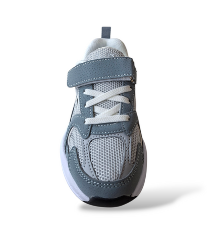 Diadora Alley – Sneakers Bambino Grigio Bianco | Scamosciato e Velcro | Taglie 28-35