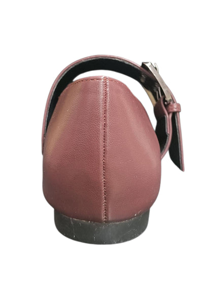 Ballerina donna Marina Galanti Punk bordeaux pelle fibbia elegance style