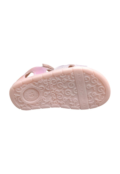 Scarpe sandalo tallonato bambina pablosky durham  cipria velcro