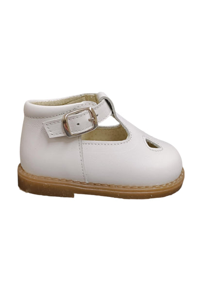 Scarpe occhi di bue-semiaperto Bambini panyno B2808  bianco fibia