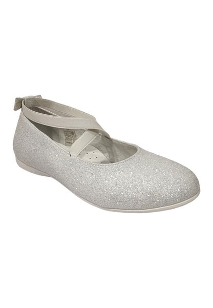 Ballerina bambina Platis P2080 bianco multicolore glitter elastico elegance style