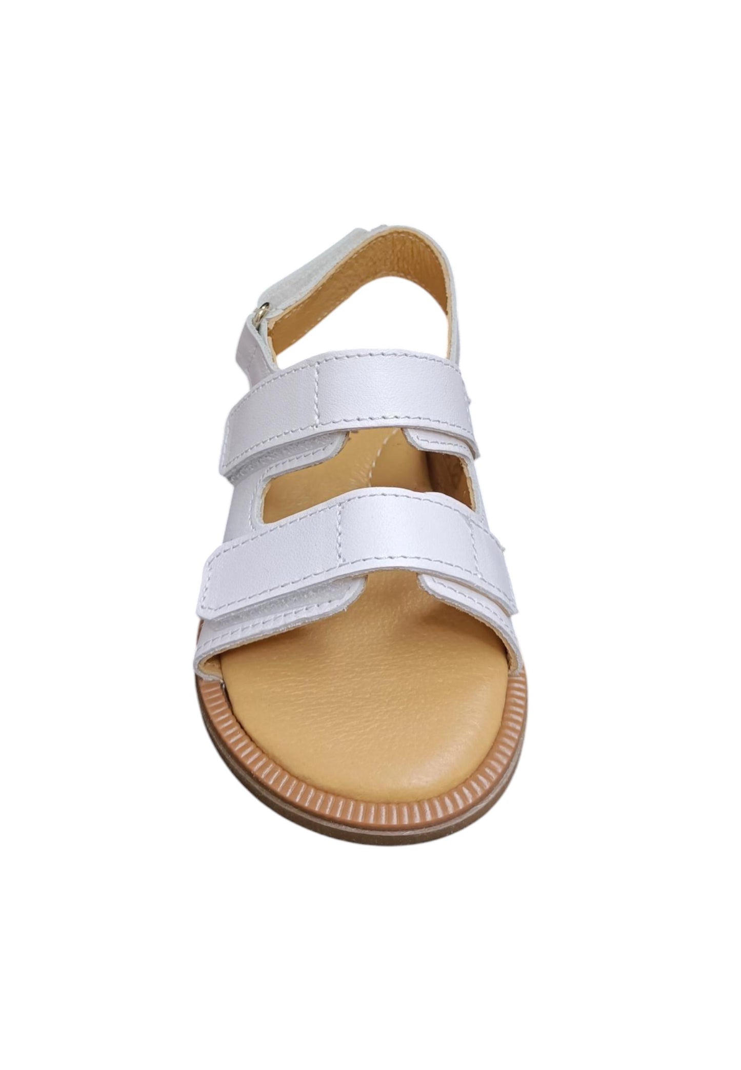 Sandalo bambino Platis Open Classic bianco pelle - Sandalo da passeggio con velcro