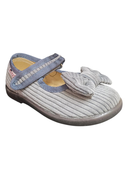 Ballerina bambina Vul-Ladi Candy grigio velluto velcro elegance style
