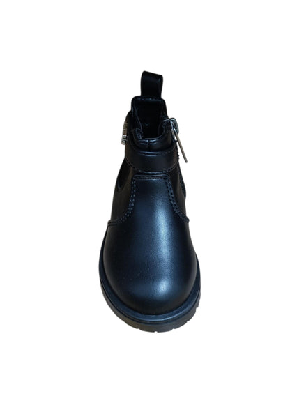 Stivaletti bambino 4US Paciotti Martin nero pelle - Stile elegante con zip laterale