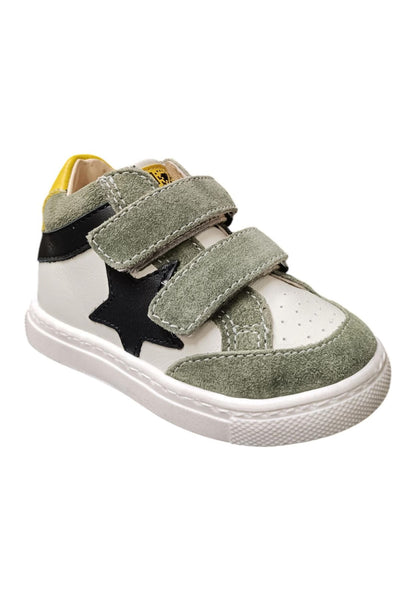 Scarpe sneakers Bimbo ciao STAR BABY  bianco-verdone-nero velcro