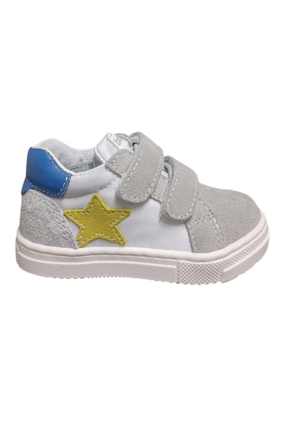 Scarpe sneakers Bambini balocchi MINI  grigio-giallo-azzurro-bianco velcro