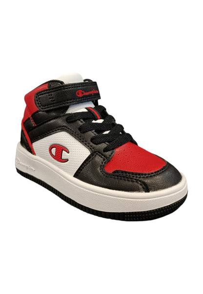 Scarpe sneakers Unisex bambini Champion REBOUND  bianco-nero laccio elastico
