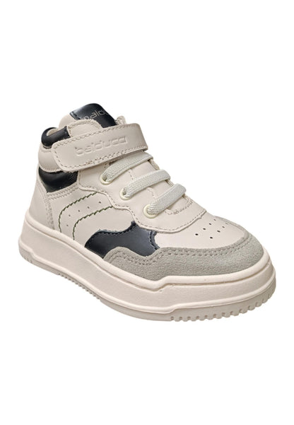 Scarpe sneakers Unisex bambini balducci OTRO  bianco-nero-grigio laccio elastico e velcro